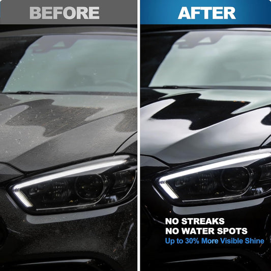Waterless Car Wash Spray & Wipe Detailer, Exterior Cleaner for Paint Glass Wheels Trim, No Hose Car Wash for Light Dirt, Dust Quick Shine (16.9 Fl Oz)