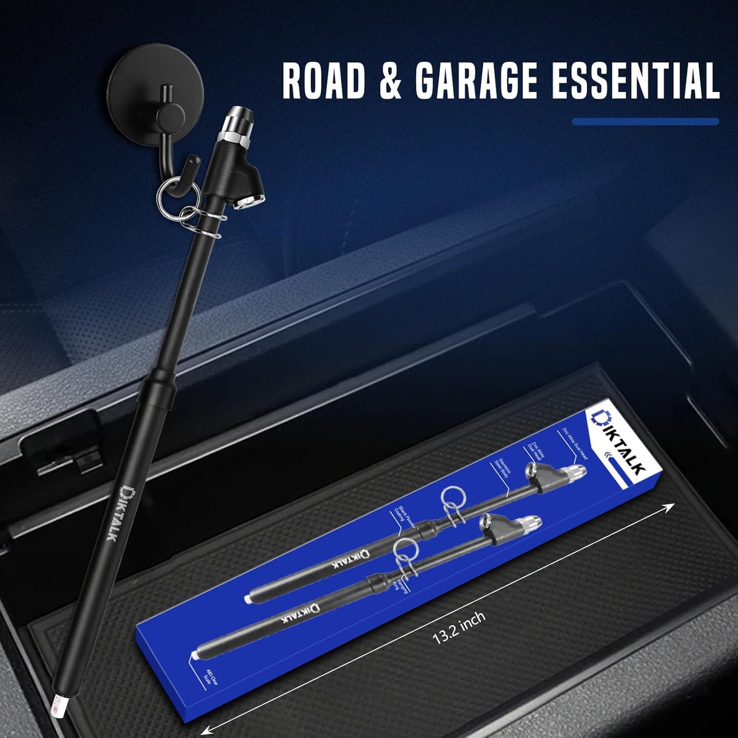 10-Pack Heavy Duty Dual Head Tire Pressure Gauge (10-150 PSI, 1-10 Bar) for Semi Trucks, RVs, Cars, Motorcycles - 12 Inch