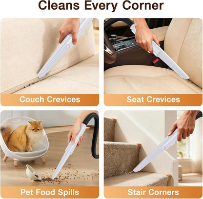 Portable Carpet & Upholstery Cleaner, 18Kpa Carpet Cleaner Machine for Deep Stain Removal, Spot Cleaner for Pet Accidents, Area Rugs, Stairs, Car Upholstery & Couches, Includes Tools & Self-Cleaning