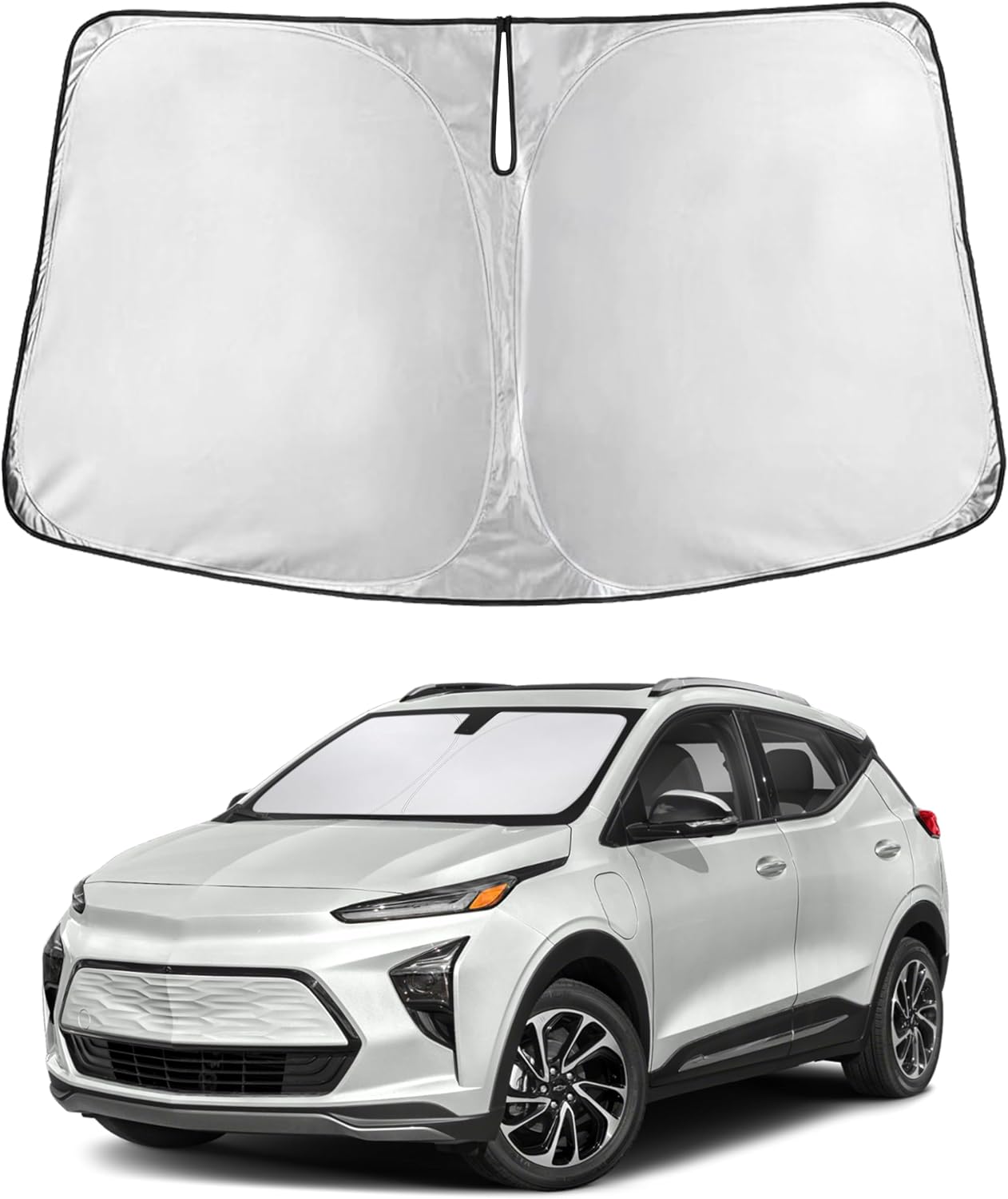 EcoNour Car Windshield Sun Shade | 2025 Upgraded Innovative No-Light-Pass Technology for Maximum Coverage | Foldable Sun Shade Keeps Your Vehicle Cool | Must-Have Car Accessories | Small (59" x 29") - Colors M