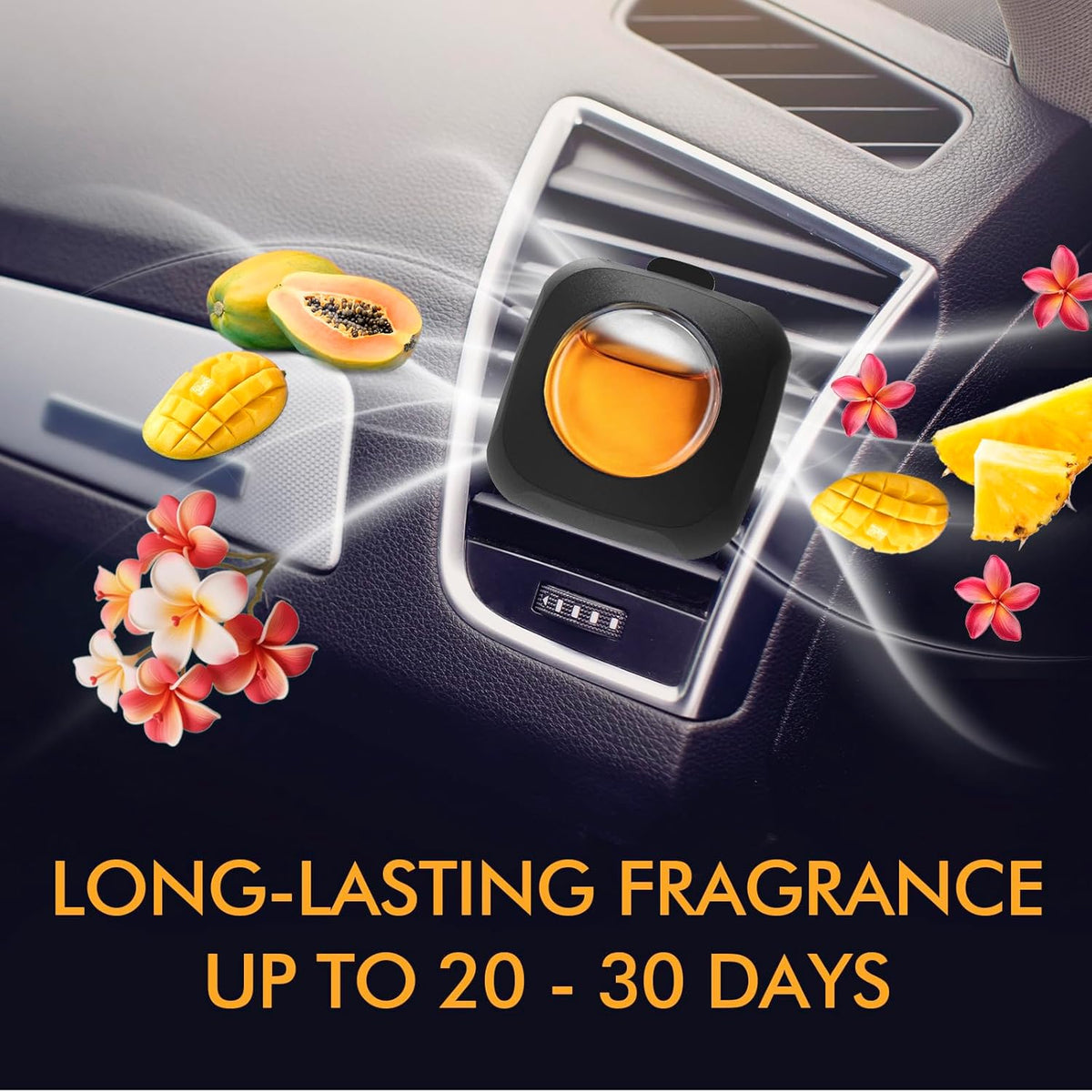 Car Air Fresheners, 6 Pack, Citrus, Car Fresheners Vent Clips, Long Lasting Air Freshener, Car Refresher for Men Women