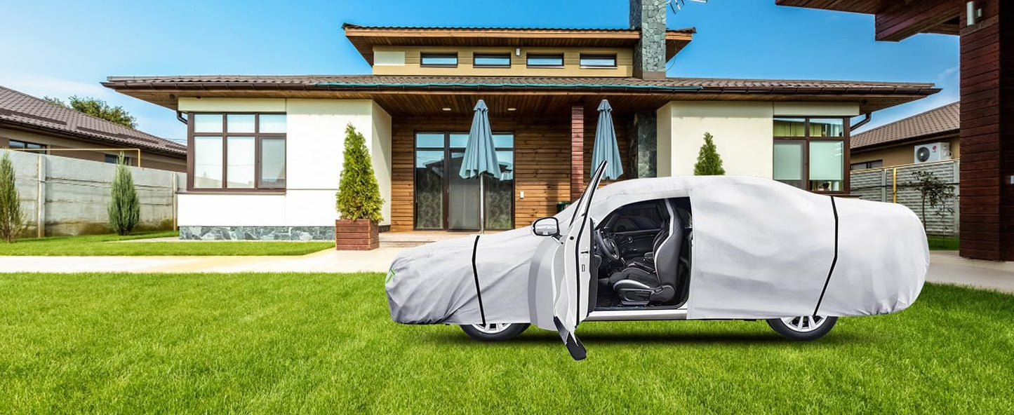 Car Cover Custom Fit for Honda CRV 1997-2025,Toyota RAV4 1996-2025, 6 Layers Truck Cover Waterproof All Weather for Automobiles,Outdoor Full Exterior Cover,Rain, Sun, Wind Protection,Black