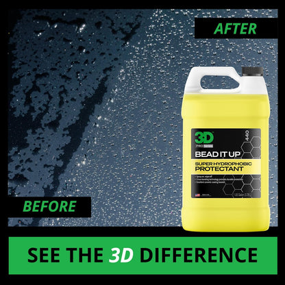 3D Bead It Up Ceramic Coating Booster Spray - Super Hydrophobic Bead Maker - Polymer Paint Protectant & Sealant 16oz.