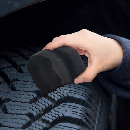 BBTO 6 Pcs Tire Hex Grip Dressing Applicator Washable Shine Applicator Dressing Pad Car Detailing Foam Sponge Reusable Cleaner Sponge for No Slip Tire