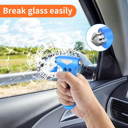 Car Safety Hammer, 2PCS Black 3-in-1 Emergency Escape Tool with Window Breaker and Seat Belt Cutter, Safety Emergency Car Escape Tool for Car, Office, Home