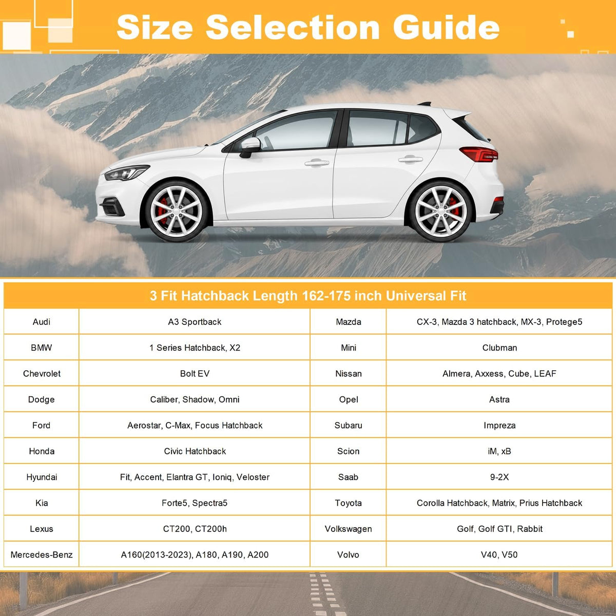 GUNHYI 16 Layers Car Cover Waterproof All Weather, Heavy Duty Outdoor Car Cover Universal Fit Sedan Toyota Camry, Tesla Model 3, Honda Accord, Nissan Altima, Kia K5/Stinger, Hyundai Sonata etc.