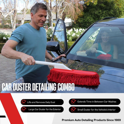 The Original California Car Duster Detailing Kit with Plastic Handle, Model Number: 62445 , Red