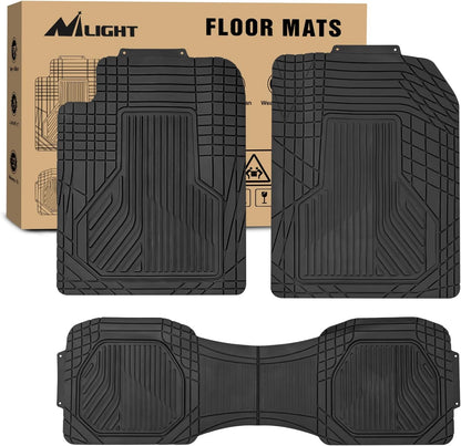 Nilight Rubber Cargo Mats for Cars Trucks SUVs,Universal Trim to fit for Most Vehicles,All Weather Protection Heavy Duty Cargo Liners