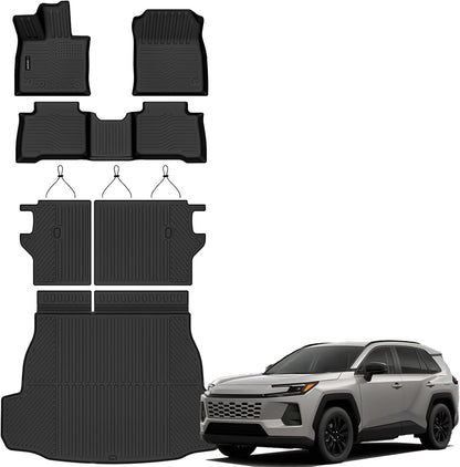All Weather Floor Mat Fit for Toyota Corolla(Include Hybrid Exclude Hatchback) 2026 2025-2020 TPE Rubber Liners Corolla Accessories All Season Guard Odorless Anti-Slip Liner Black