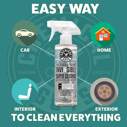 Chemical Guys Nonsense, Odorless Cleaner For Car Interior and Exterior All Purpose Cleaning Spray for Vinyl, Rubber, Plastic, Carpet, Upholstery, and Engine Bays Foaming Deep Cleaning Formula 16 oz
