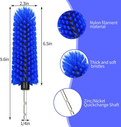 Drill Brush for Car Wheel and Bottle, Highly Dense and Durable Car Cleaning Brush for Wheels, Rims, Engines, Exhaust, Bottle