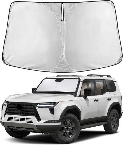 EcoNour Car Windshield Sun Shade | 2025 Upgraded Innovative No-Light-Pass Technology for Maximum Coverage | Foldable Sun Shade Keeps Your Vehicle Cool | Must-Have Car Accessories | Small (59" x 29") - Colors H