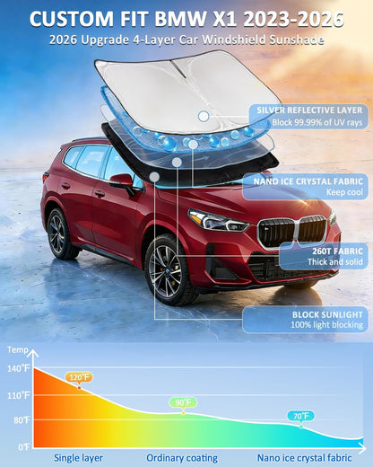 for Toyota Tacoma 2016-2023 2024 2025 2026 Sun Shade Sunshade Windshield Cover - 4 Layers Front Window Shade Custom Fit Tacoma 2Dr 4Dr Pickup Sun Visor 240T Shade Blocks UV Rays Car Accessories - Colors B