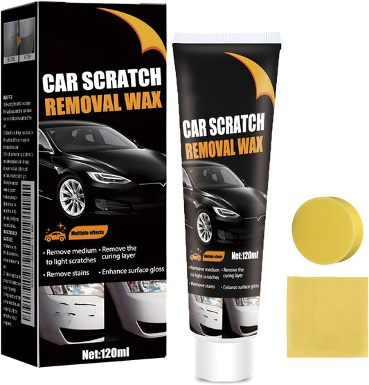 Car Scratch Removal Wax, 2026 New Upgraded scratch remover for vehicles Deep Scratches, Universal Car Paint Polishing Wax Scratch Remover with Wipe and Sponge (1Set)