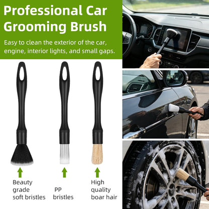 62" Car Wash Brush with Long Handle Chenille Microfiber Car Wash Mop Mitt, Wheel Brush, Windshield Window Squeegee, Car Duster Microfiber Towel, Gloves, for Cleaning Cars, RV, Truck, Boat