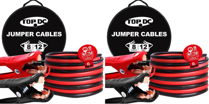 TOPDC 4 Gauge 20 Feet Jumper Cables for Car, SUV and Trucks Battery, Heavy Duty Automotive Booster Cables for Jump Starting Dead or Weak Batteries with Carry Bag, (TD-P0420)