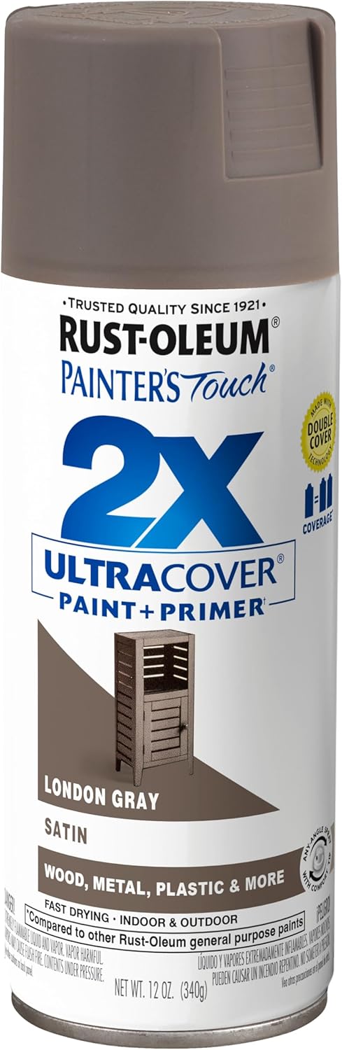 Rust-Oleum 334029 Painter's Touch 2X Ultra Cover Spray Paint, 12 oz, Gloss Clear - Colors C