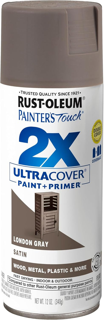 Rust-Oleum 334029 Painter's Touch 2X Ultra Cover Spray Paint, 12 oz, Gloss Clear - Colors C