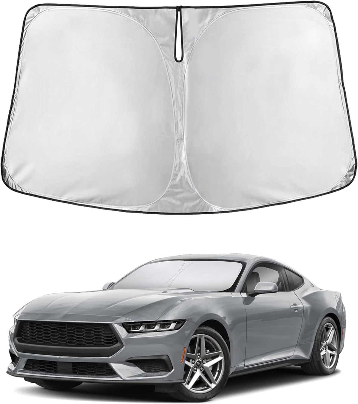 EcoNour Car Windshield Sun Shade | 2025 Upgraded Innovative No-Light-Pass Technology for Maximum Coverage | Foldable Sun Shade Keeps Your Vehicle Cool | Must-Have Car Accessories | Small (59" x 29") - Colors D