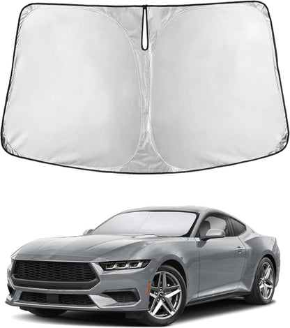 EcoNour Car Windshield Sun Shade | 2025 Upgraded Innovative No-Light-Pass Technology for Maximum Coverage | Foldable Sun Shade Keeps Your Vehicle Cool | Must-Have Car Accessories | Small (59" x 29") - Colors D
