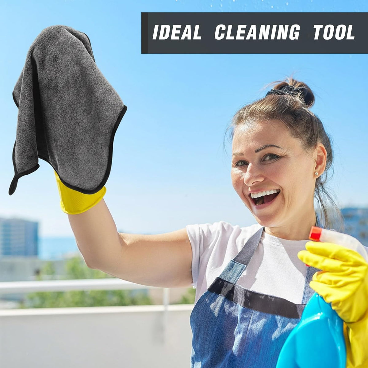 Tallew 40 Pcs Microfiber Towels:16"x16" Microfiber Drying Towels Bulk Micro Fiber Car Cleaning Cloth for Cars Drying Washing Polishing Office Windows Cleaning Household Supplies (Yellow)