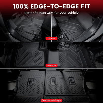 LASFIT Floor Mats Fits for Hyundai Sonata 2020-2026 (Only for FWD & Gas) & Kia K5 2021-2025 (Only for FWD) Custom Fit TPE All Weather Floor Liners Car Mats Accessories, Black