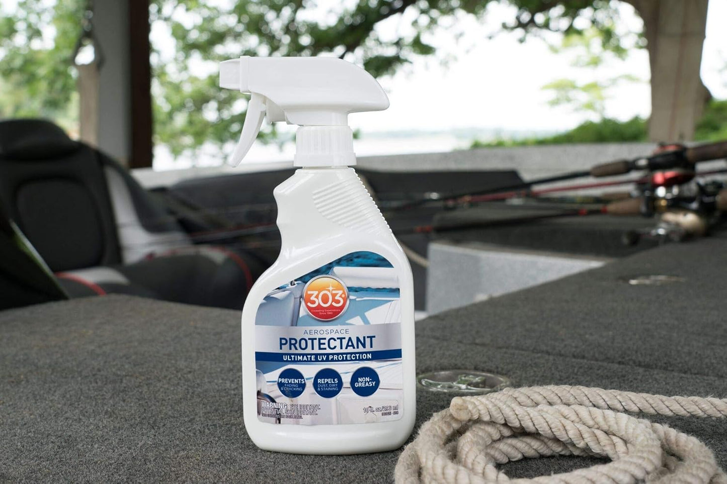 303 Products Marine Aerospace Protectant Spray, UV Protection for Boat Vinyl & Surfaces – Repels Dust, Dirt & Staining, Matte Finish, Restores Like-New Appearance, 32 oz