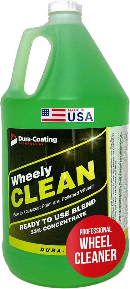DURA-COATING TECHNOLOGY Wheely Clean - Professional Wheel Cleaner Spray - Ready-to-Use Tire Cleaner and Rim Cleaner - Suitable for Aluminum, Chrome, or Clear-Coated Wheels - Removes Brake Dust - 16 oz