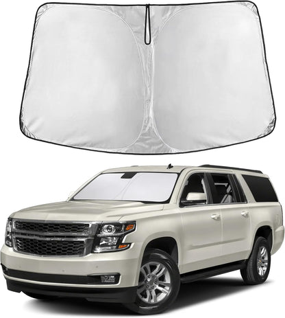 EcoNour Car Windshield Sun Shade | 2025 Upgraded Innovative No-Light-Pass Technology for Maximum Coverage | Foldable Sun Shade Keeps Your Vehicle Cool | Must-Have Car Accessories | Small (59" x 29") - Colors J