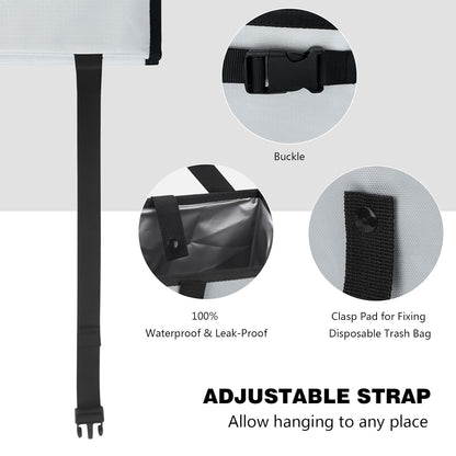 Homelove Car Trash Can, Leak-Proof Waterproof Trash Bin Collapsible Portable Auto Garbage Bag Large Capacity Trashcan Storage Bag Multipurpose Car Organizer Hanging (Black)