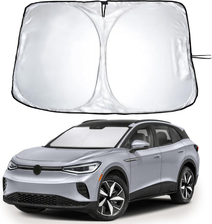 EcoNour Car Windshield Sun Shade | 2025 Upgraded Innovative No-Light-Pass Technology for Maximum Coverage | Foldable Sun Shade Keeps Your Vehicle Cool | Must-Have Car Accessories | Small (59" x 29") - Colors H
