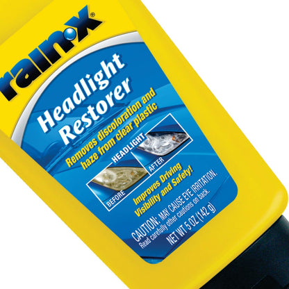 Rain-X 610153 Headlight Restoration Kit - Car Light Lens Cleaner/Restorer with Sanding & Polishing Drill Attachments & Sealant Wipe, Removes Scratches & Oxidation- All in 1 Long Lasting Formula