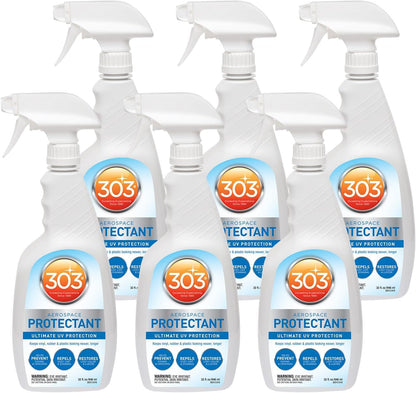 303 Products Aerospace Protectant Spray, UV Protection for Outdoor Surfaces – Protects Vinyl, Plastic & Rubber, Repels Dust & Dirt, Matte Finish, 10 oz