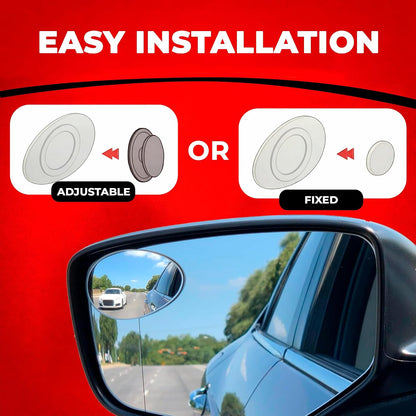 Blind Spot Convex Car Mirror - Rearview Accessories for Car Interior - Automotive Blindspot Mirrors for Larger Image and Improved Traffic Safety (2-Pack)