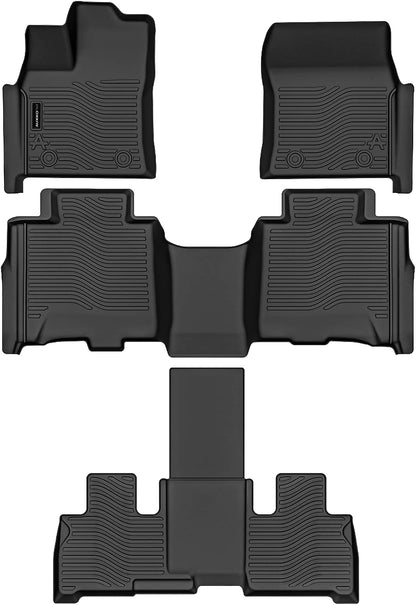 All Weather Floor Mat Fit for Toyota Corolla(Include Hybrid Exclude Hatchback) 2026 2025-2020 TPE Rubber Liners Corolla Accessories All Season Guard Odorless Anti-Slip Liner Black