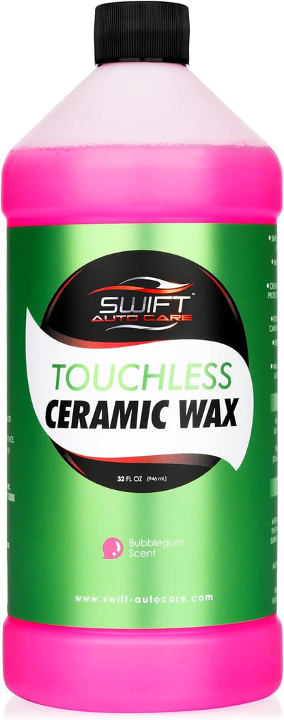 Swift Touchless Ceramic Foamable Wax (1 Gallon) – Spray On/Rinse Off For High-Gloss, Hydrophobic Protective Layer | For Foam Cannon & Foam Pump Sprayer After Car Wash | Wax Cars, Trucks, RV’s & More!