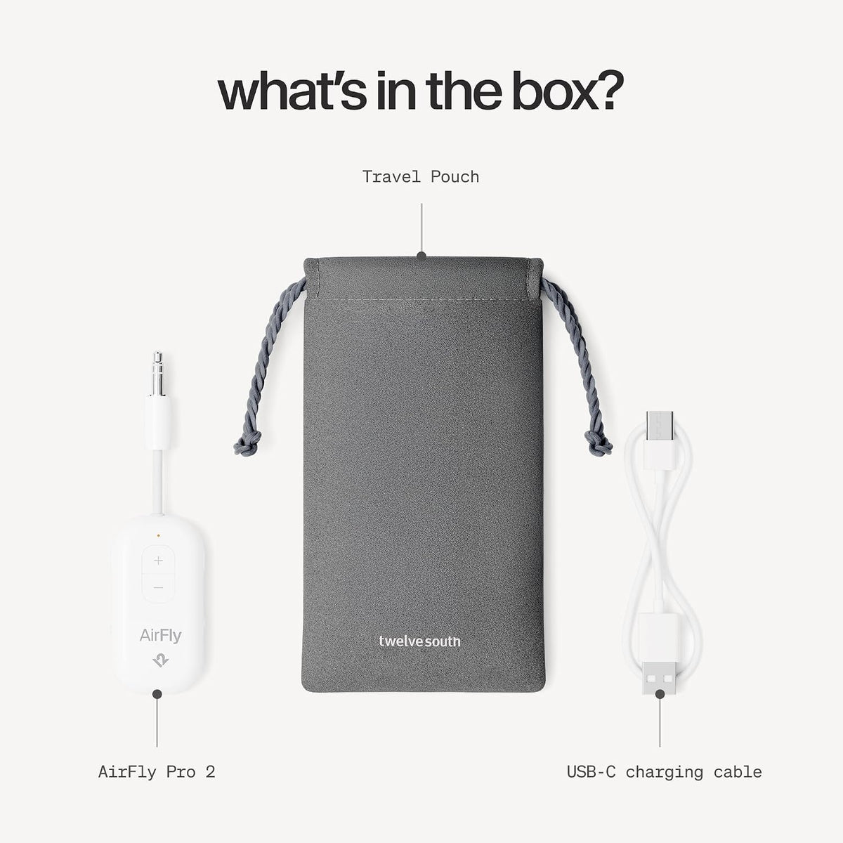 AirFly Pro 2 Deluxe – Bluetooth Adapter for Airplane, Pair 2 AirPods or Wireless Headphones – 3.5mm AUX Bluetooth Transmitter/Receiver for Cars, Boats, Treadmills, TVs – Airplane Travel Essentials