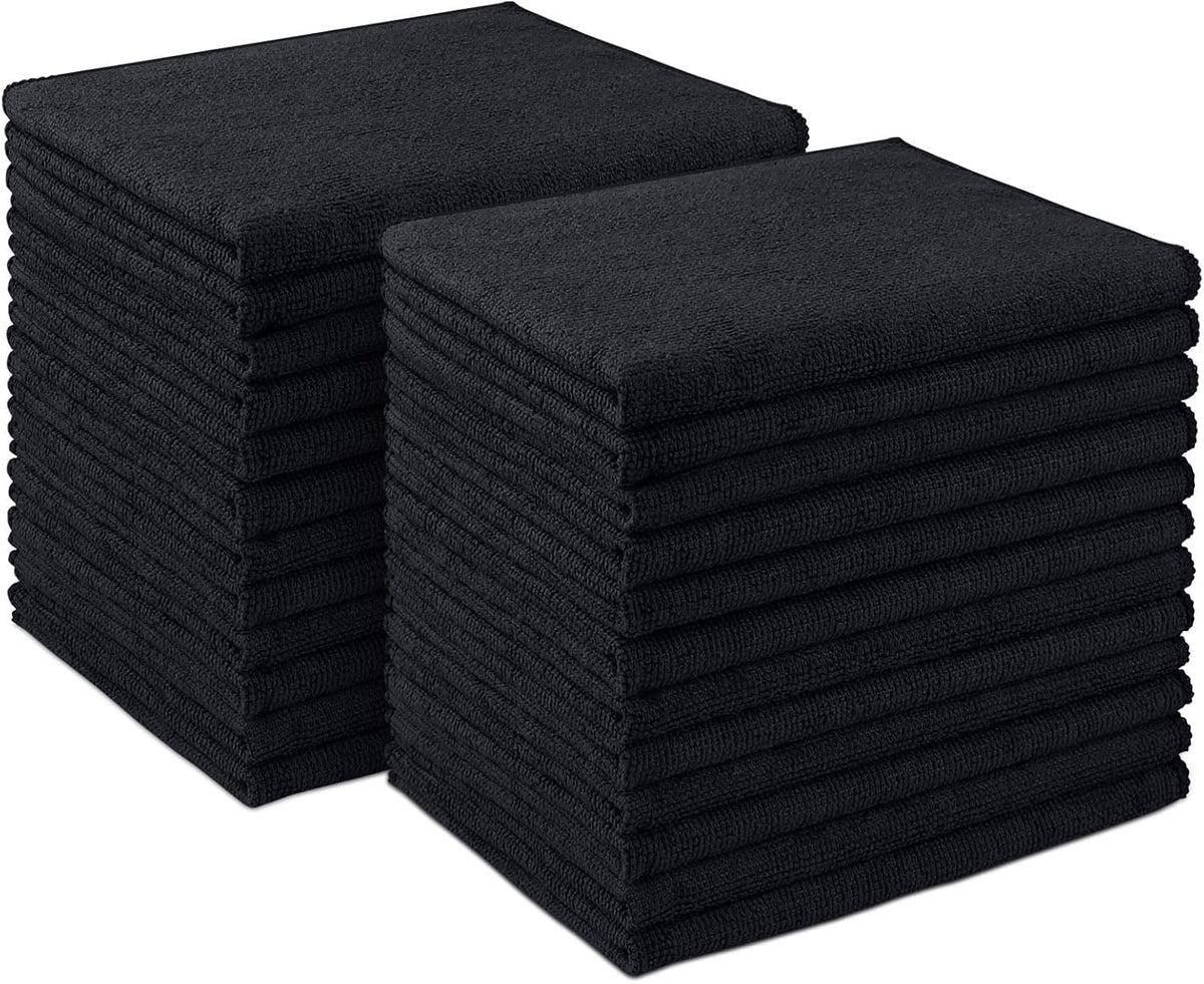 AIDEA Microfiber Cleaning Cloth 24 Pack, Microfiber Towels for Cars, Soft & Absorbent Cleaning Rags, Premium Lint Free Shop Towels for House, Kitchen, Car, 12inx16in