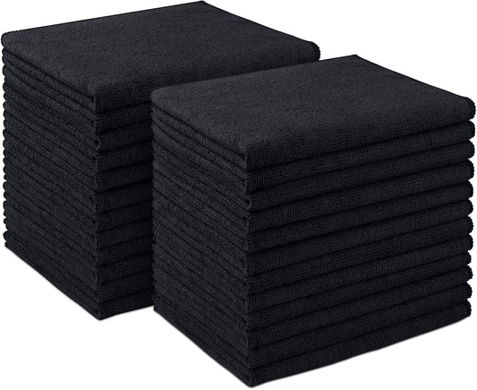 AIDEA Microfiber Cleaning Cloth 24 Pack, Microfiber Towels for Cars, Soft & Absorbent Cleaning Rags, Premium Lint Free Shop Towels for House, Kitchen, Car, 12inx16in