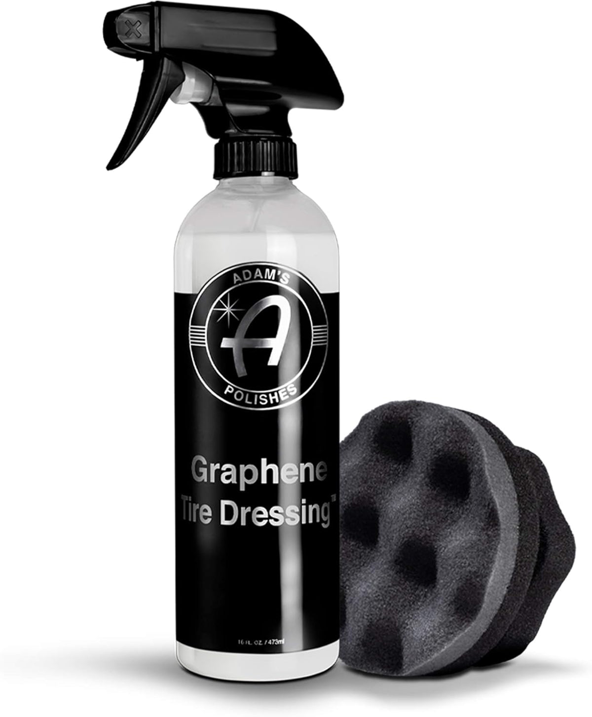 Adam's Polishes Graphene Tire Dressing - Deep Black Finish W/Graphene Non Greasy Car Detailing | Use W/Tire Applicator After Tire Cleaner & Wheel Cleaner | Ceramic Coating Like Tire Protection (16oz)