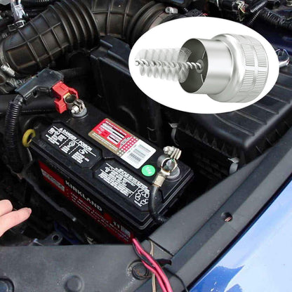 Battery Terminal Cleaner Kit, 12 Pcs Car Battery Cleaner Tool Set with Battery Post Brush, Wire Battery Terminal Brush, and Anti-Corrosion Fiber Washers for Car, Truck, RV & Marine Battery Cleaning
