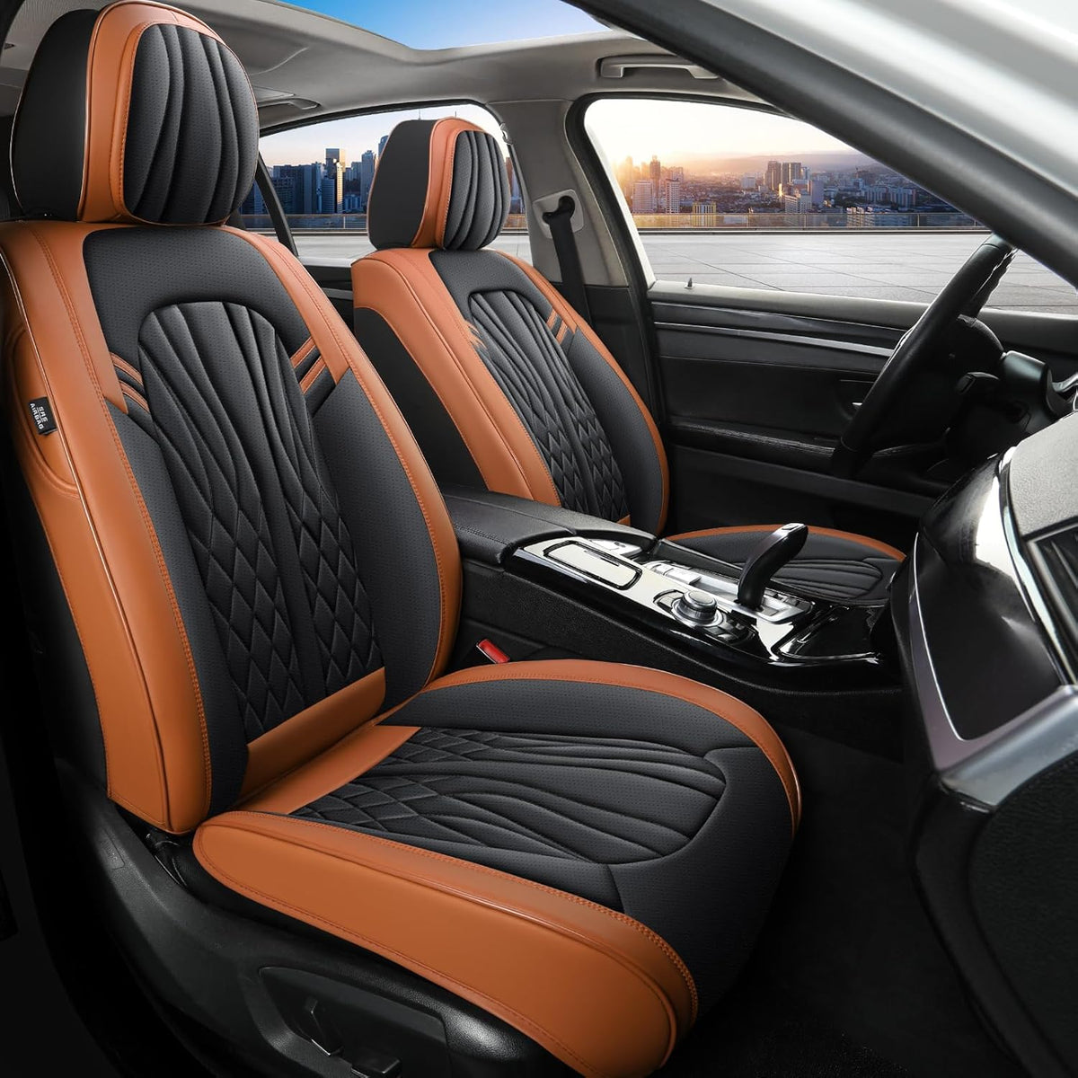 MINGBRON Leather Car Seat Covers,Car Seat Protector Waterproof,Seat Covers Full Set, Car Seat Protectors 5 Seats,Automotive Seat Covers Fit Most Cars Wine Red