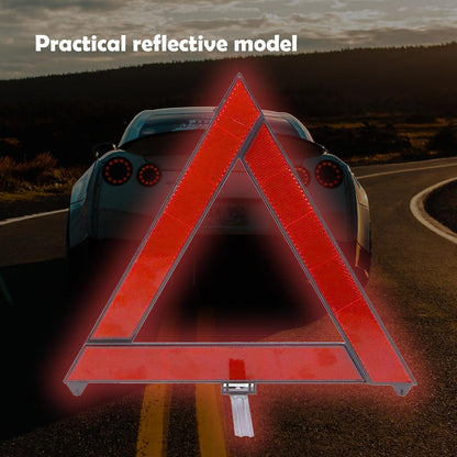 2 PCS Reflective Folding Vehicle Danger Sign, Safety Triangle Kit, Vehicle Breakdown Stop Warning Sign, Fit for Most Car (Red)