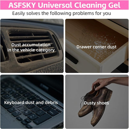 ASFSKY Car Cleaning Gel for Car Detailing Car Cleaning Gel Putty Reusable Keyboard Cleaner Gel Car Putty for Cleaning Dust Universal Cleaning Gel 5 Pack(Green)