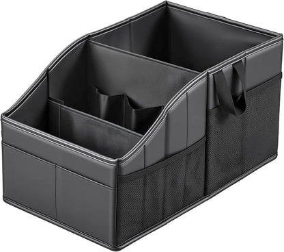 WHHMK Car Storage, Sturdy Leather Car Backseat Organizers, Support Up to 33 LB of Weight Automotive Front Seat Organizer, Floor Organizer and Storage Used for SUV Truck Toy Snack Water Bottle Holder