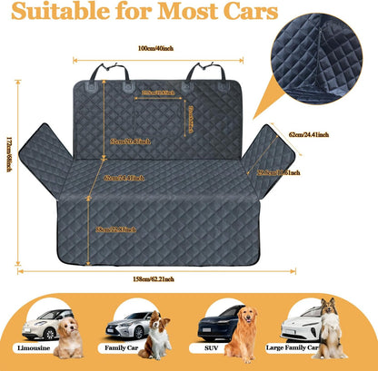 SUV Cargo Liner for Dog Car Seat Cover Waterproof Pet Cargo Cover Nonslip Dog Seat Cover with Bumper Flap Protector for SUV Trunk Sedans Vans（70L”*40W“）