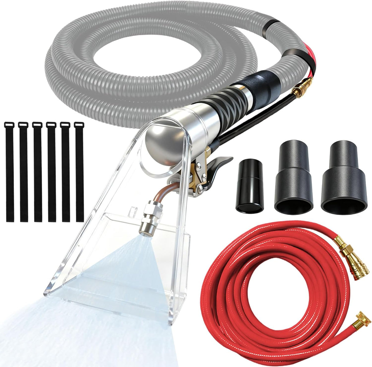 Shop Vac Extractor Attachment Kit for Wet/Dry Vacuum, Universal Hose Adapter for Carpet Upholstery Cleaning & Auto Detailing