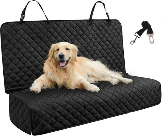 JSTHT Dog Seat Cover, 100% Waterproof Bench Seat Cover Protector Scratch Proof Nonslip Durable Soft Pet Back Seat Covers for Cars Trucks & SUV