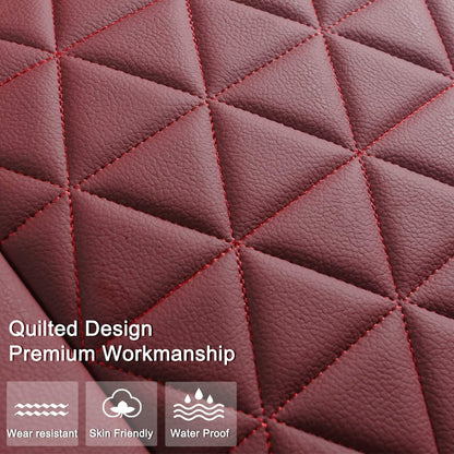 Black Panther Luxury Faux Leather Car Seat Cover Front Bottom Seat Cushion Cover, Anti-Slip and Wrap Around The Bottom, Fits 95% of Vehicles - 1 Piece,Black