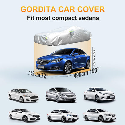 Car Cover, SUV Waterproof Car Covers for Automobiles All Weather Season UV Hail Protection Snowproof Full Car Cover, Outdoor Full Cover Universal Fit SUV Up to 190’’